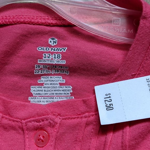 [KIDS 2/$20] NWT Baby Girl (12-18M) - OLD NAVY Peplum Top - Picture 5 of 5